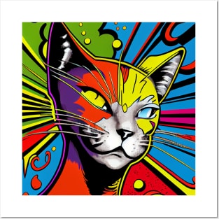 Psychedelic Cat 27.0 Posters and Art